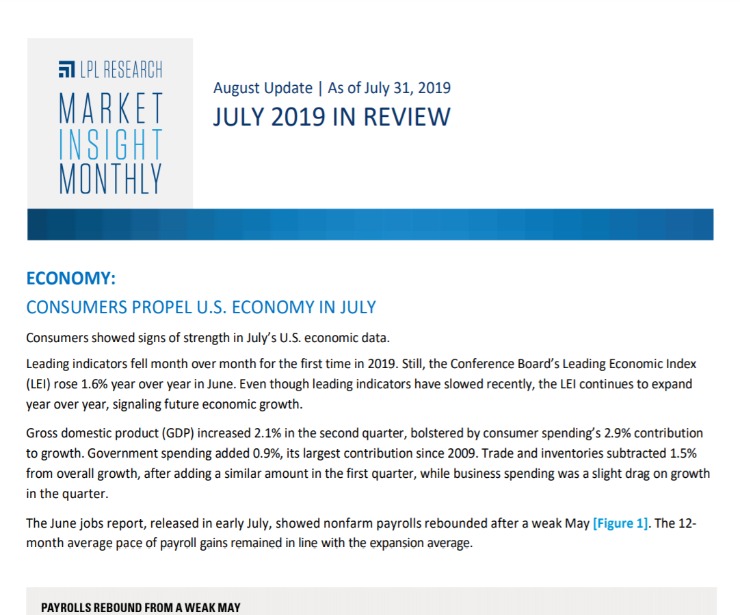 Market Insight Monthly | July 2019